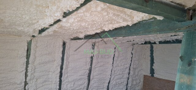 Po ociepleniu pianą PUR - Działka ROD - Szczecin - ul. Łukasinskiego, Szczecin